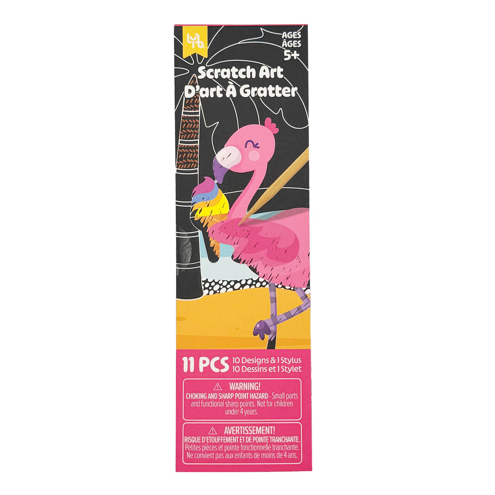 Little Yellow Bicycle® Flamingo Beach Bookmark Scratch Art Pad Kit